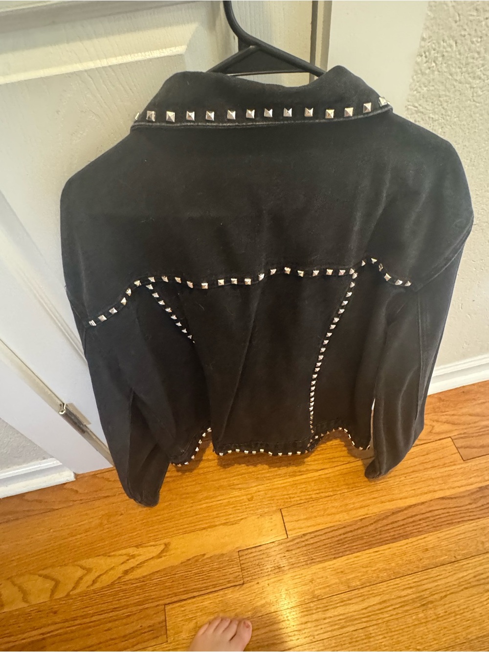 Nasty Gal Black Studded Denim Jacket - Picture 2 of 3